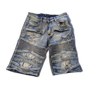 Waimea Boys 14 Shorts Skinny Fit Distressed Denim Jean Streetwear Grunge Punk